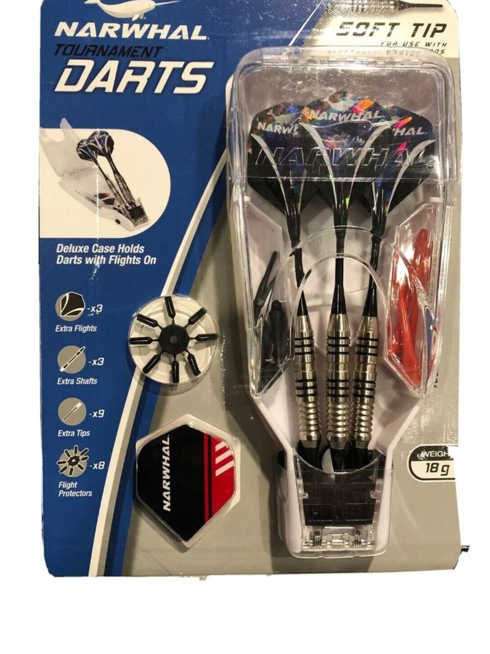NEW Narwhal Tournament Darts Soft Tip 18g Brand With Extras For Electronic Board